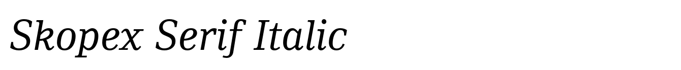 Skopex Serif Italic